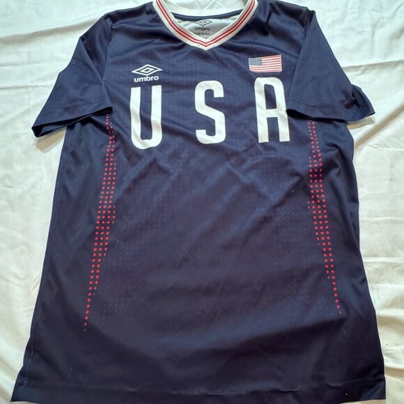 Umbro USA V-Neck Jersey, Navy Blue, Youth size XL - Picture 1 of 4